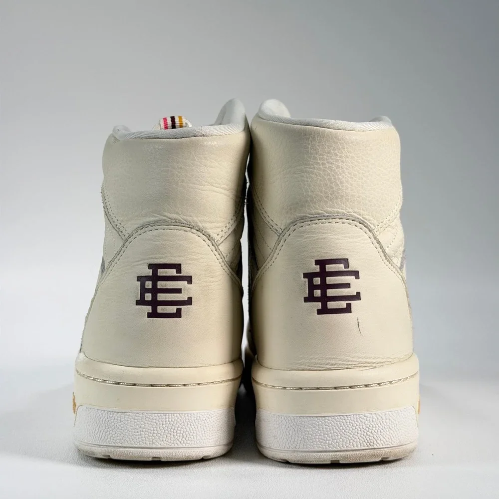 Adidas x Eric Emanuel Rivalry Hi Shoes Mens 10.5 White Leather High Top Sneakers